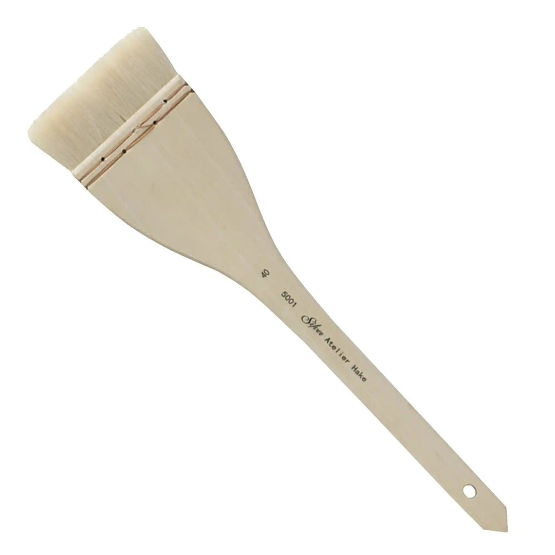 Silver Brush Atelier Flat Hake Brush - Size 30, Long Handle